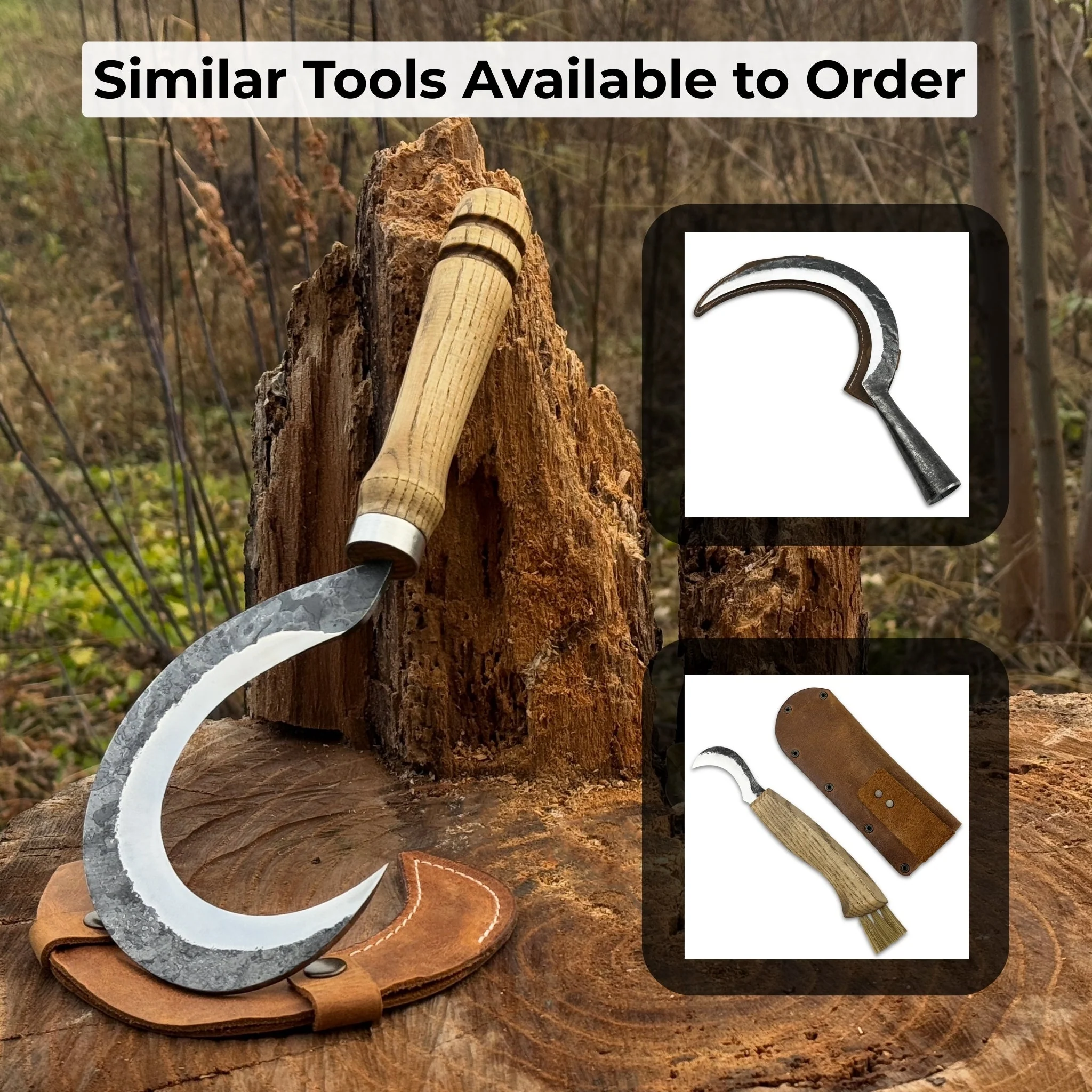 Hand-Forged Small Sickle, ⌀9 cm (3.54 inches) - Image 11