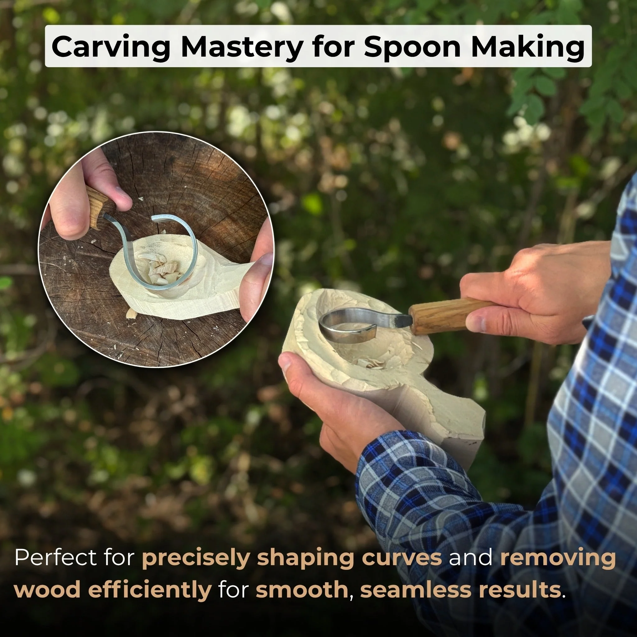 Spoon Carving Hook Knife, ⌀ 4.5 cm (1.77 inches) - Image 7