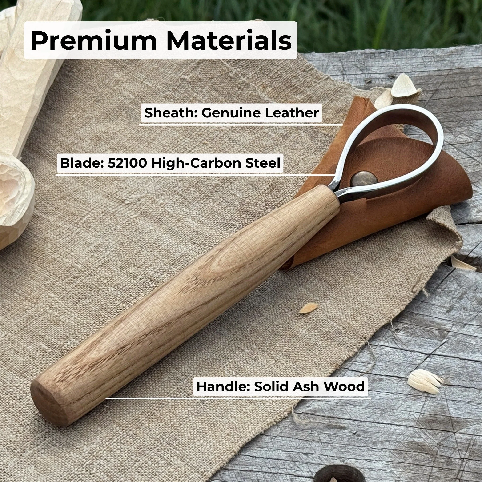 Spoon Carving Scorp Knife, ⌀3.5 cm (1.4 inches) - Image 6