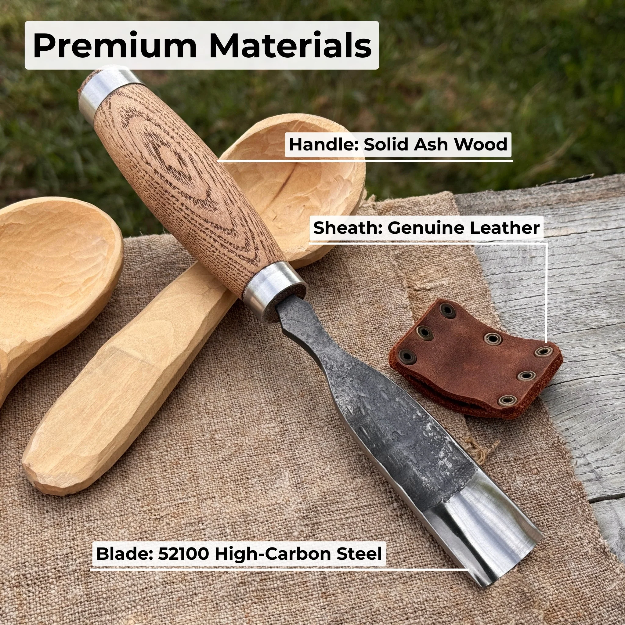 Straight Gouge (Rounded Chisel), 10 - 45 mm (0.4 - 1.8 inches) - Image 6