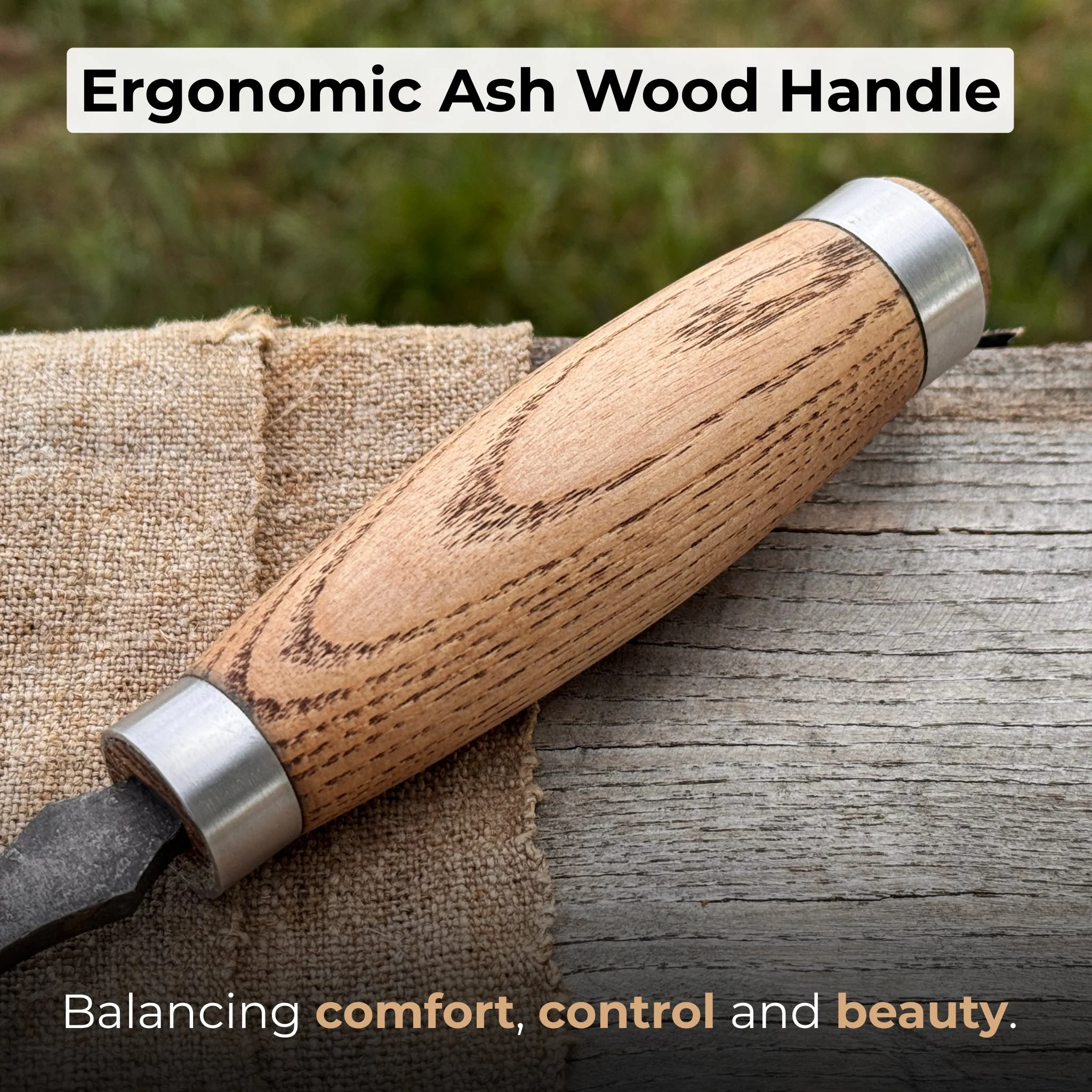Large Straight Gouge (Rounded Chisel), 10 - 45 mm (0.4 - 1.8 inches) - Image 3