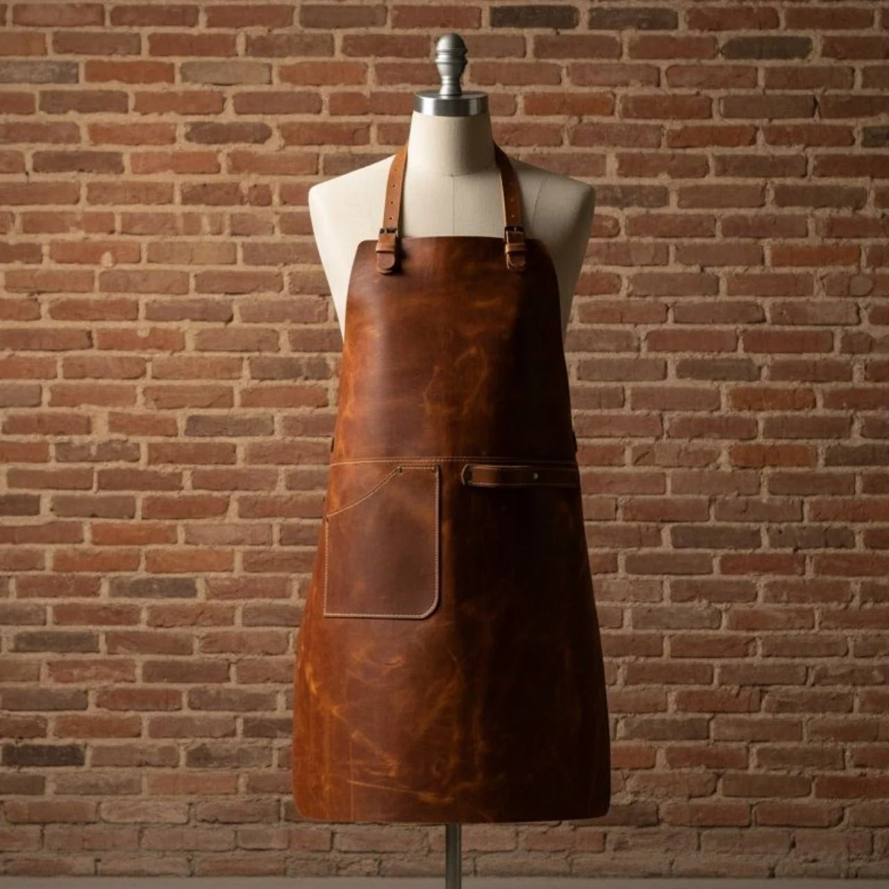 Leather Apron with Adjustable Straps and Pockets - Image 11