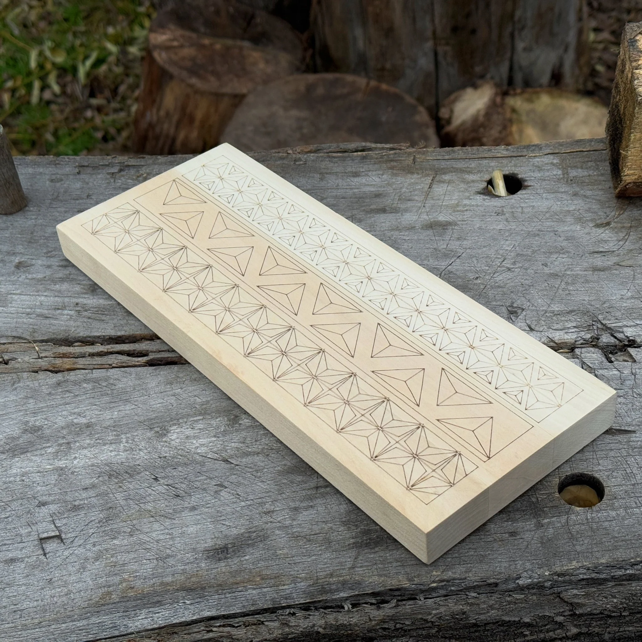 Linden Wood Carving Board with Pre-Drawn Pattern - Image 6