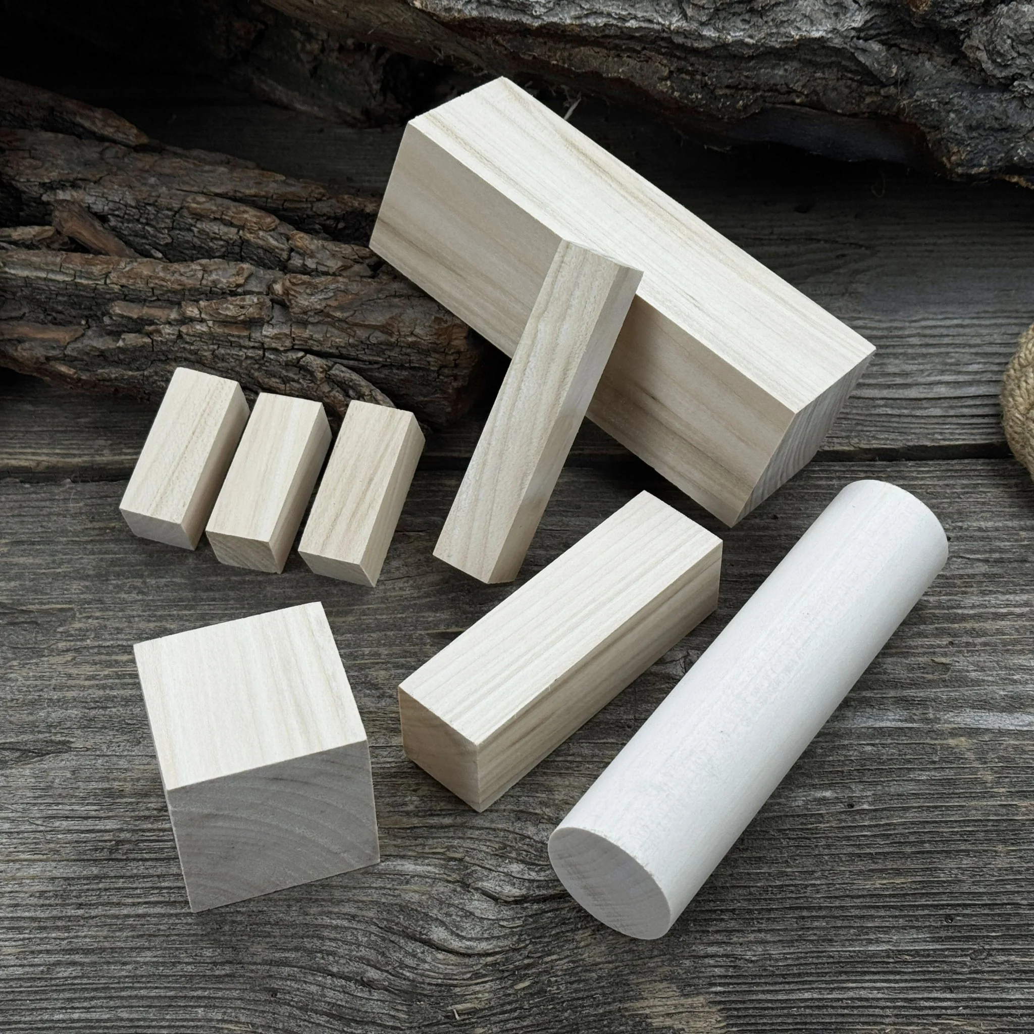 Set of 18 Assorted Linden Wood Carving Blanks - Image 3