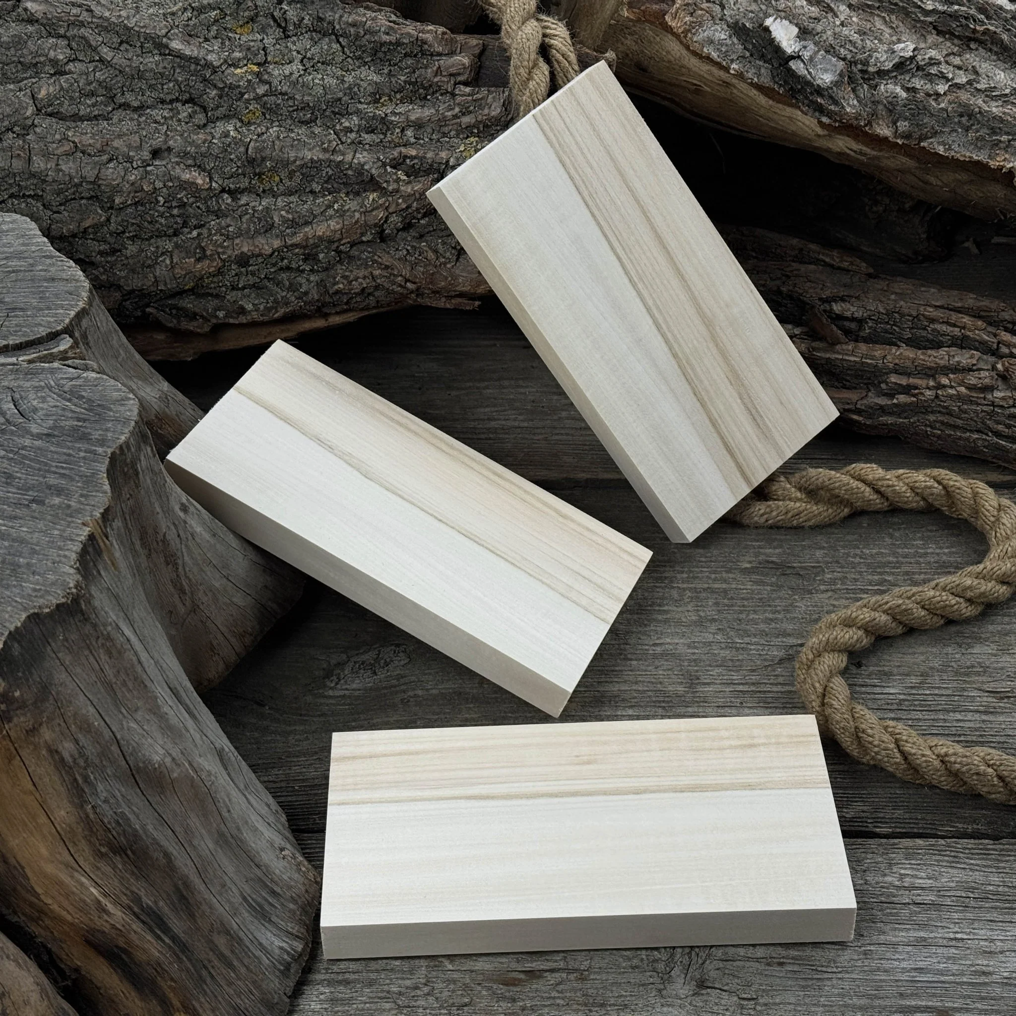 Set of 3 Flat Linden Wood Carving Blanks - Image 3
