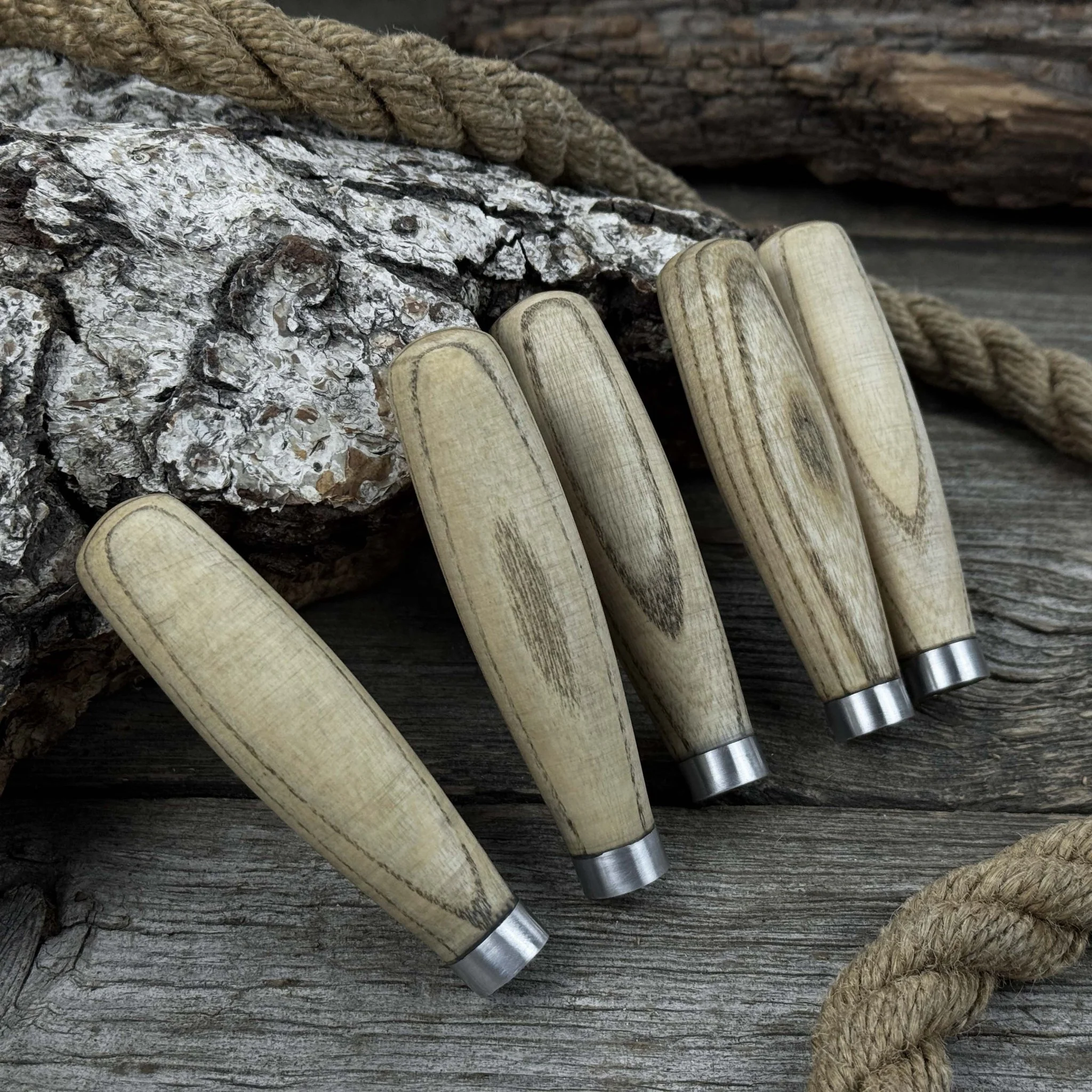 Set of 5 Compact Ash Wood Handles - Image 5