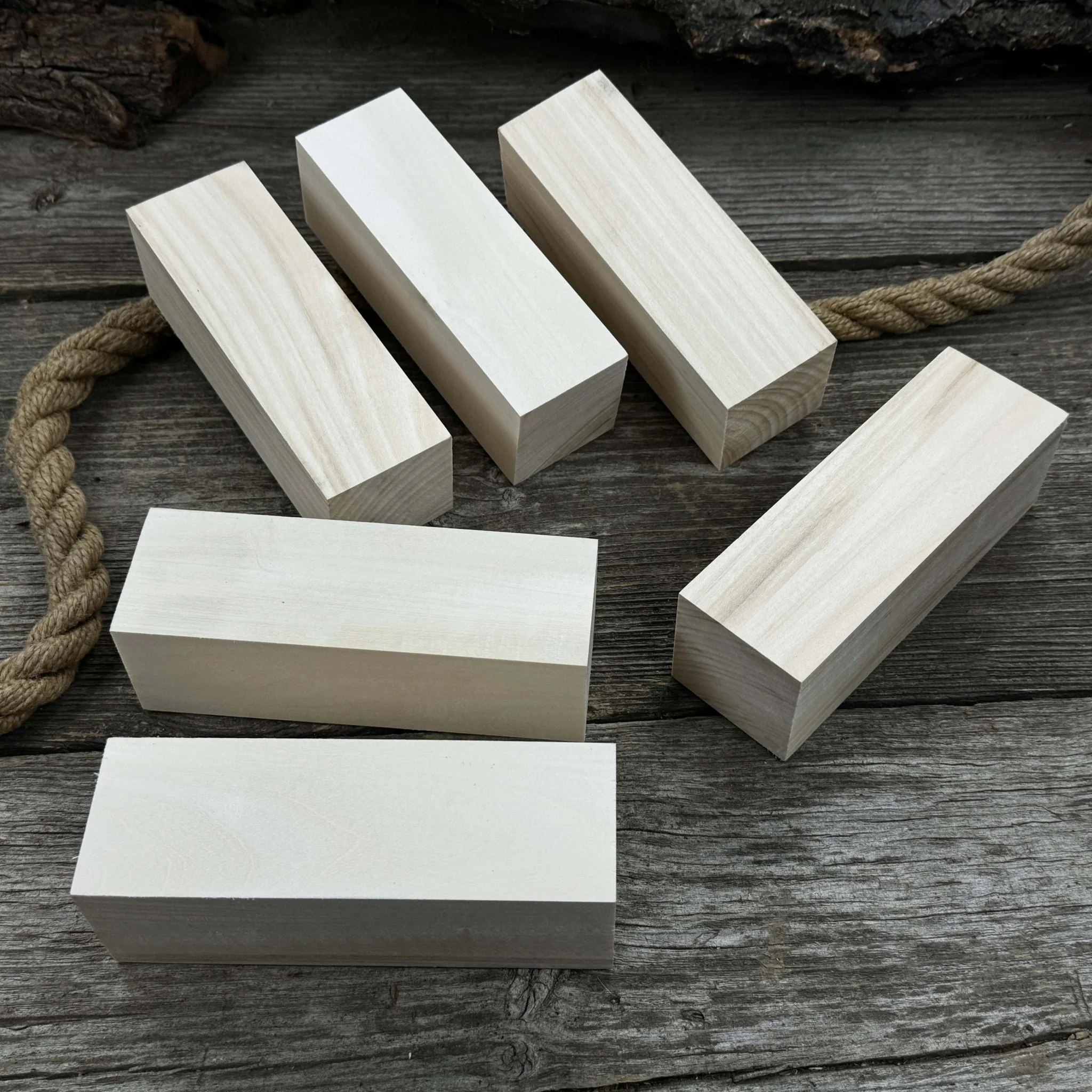 Set of 6 Large Linden Wood Carving Blanks - Image 4