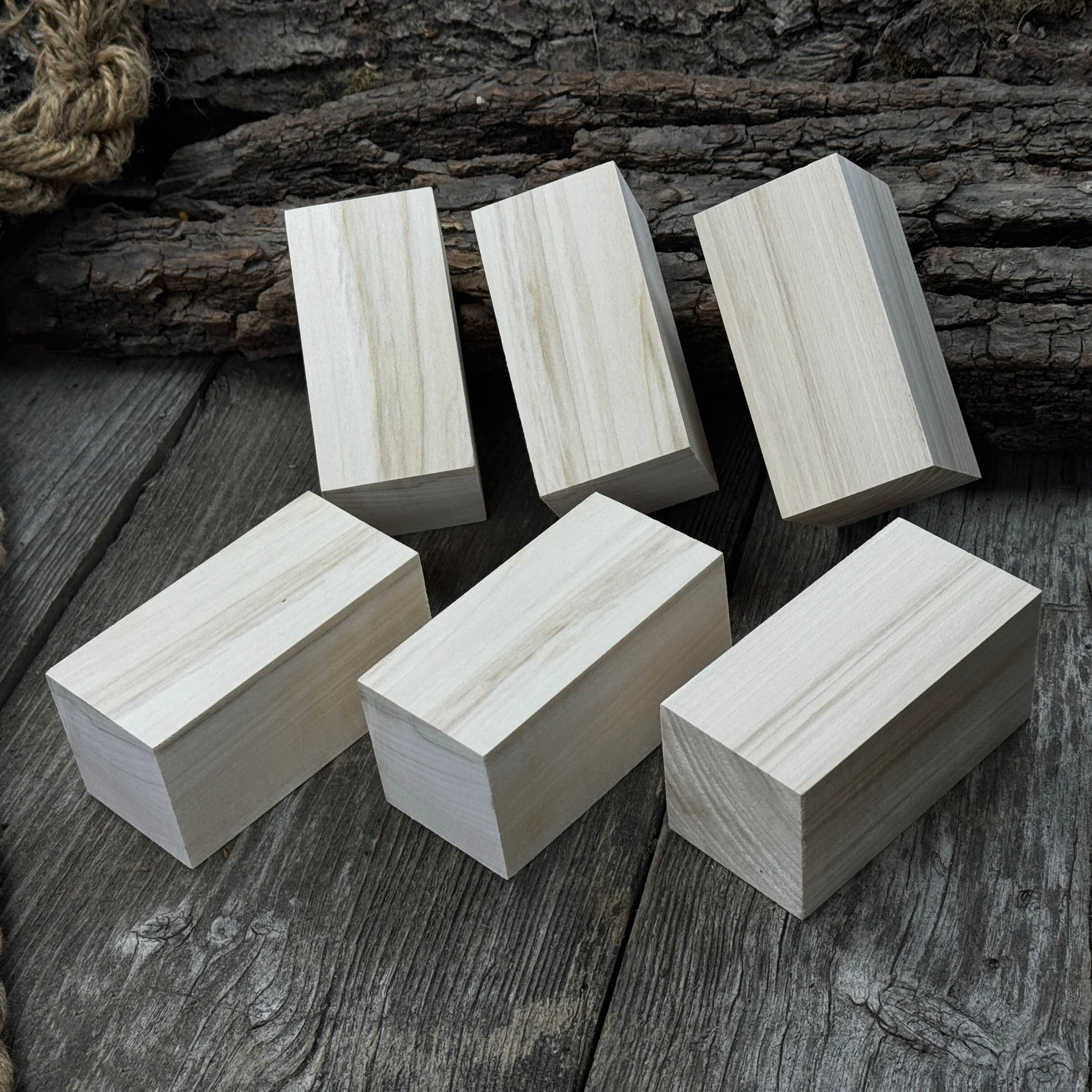 Set of 6 Linden Wood Carving Blanks, 10 × 5 × 5 cm (3.94 × 1.97 × 1.97 inches) - Image 4