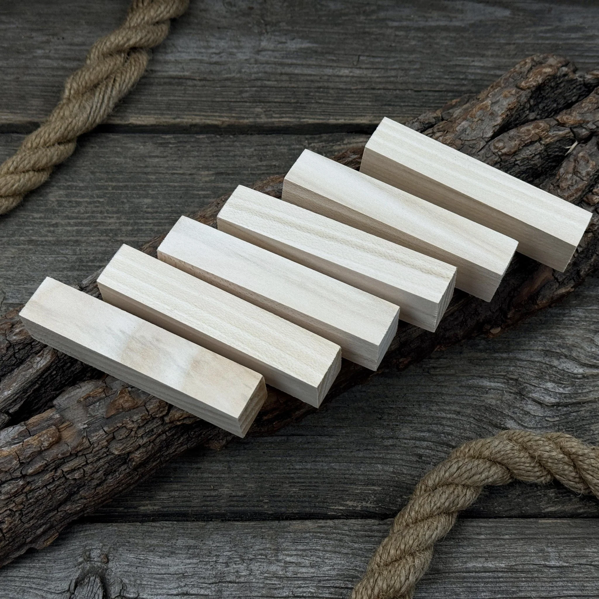 Set of 6 Linden Wood Carving Blanks, 10 x 2 x 2 cm (3.94 x 0.79 x 0.79 in) - Image 4