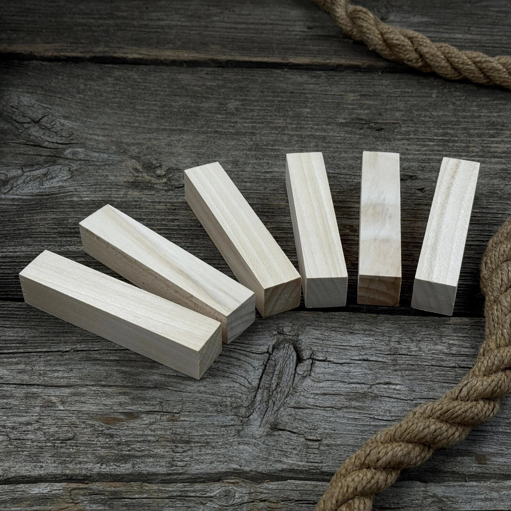 Set of 6 Linden Wood Carving Blanks, 10 x 2 x 2 cm (3.94 x 0.79 x 0.79 in) - Image 9