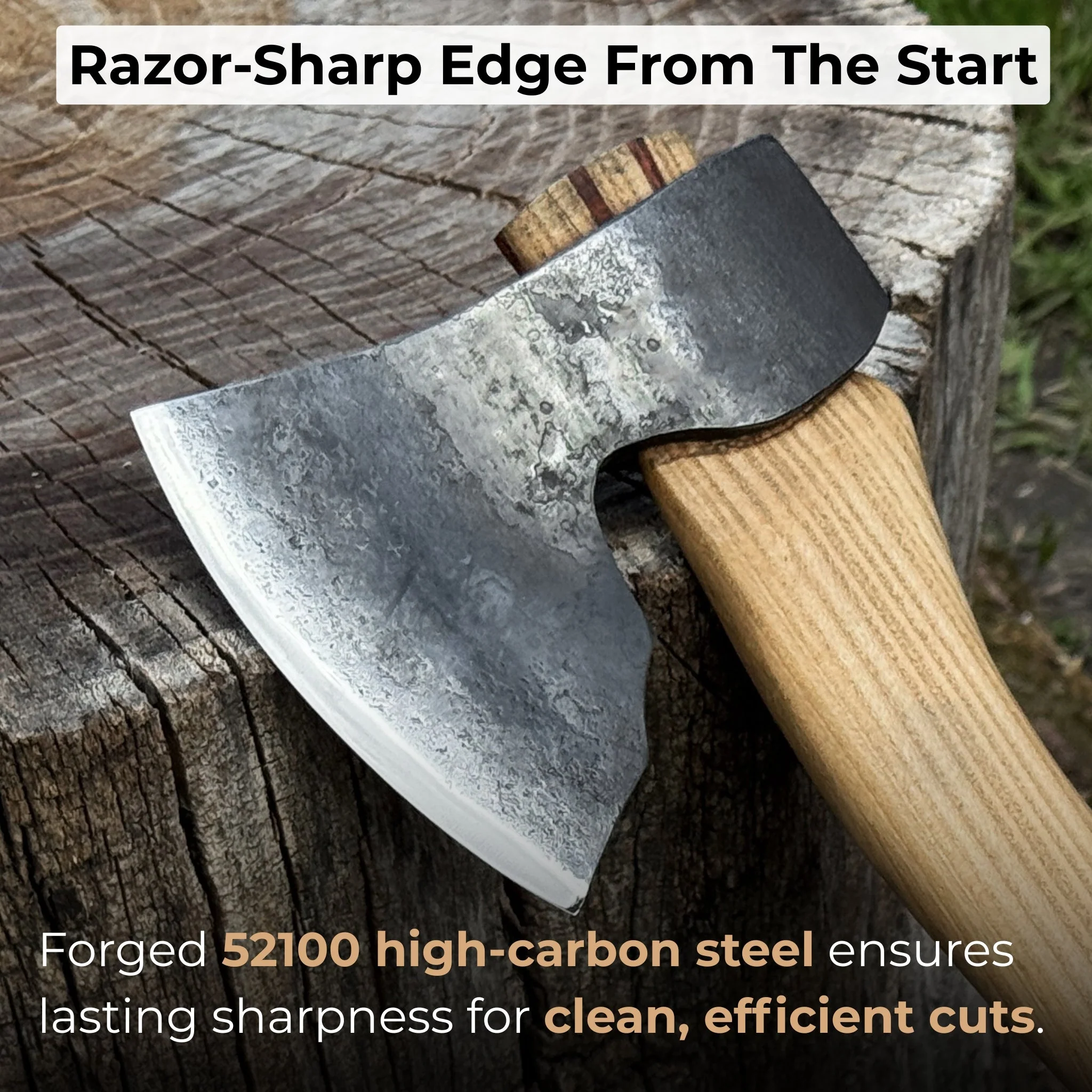 Small Carving Axe, 0.66 kg (1.46 lb) with Wooden Gift Box - Image 3