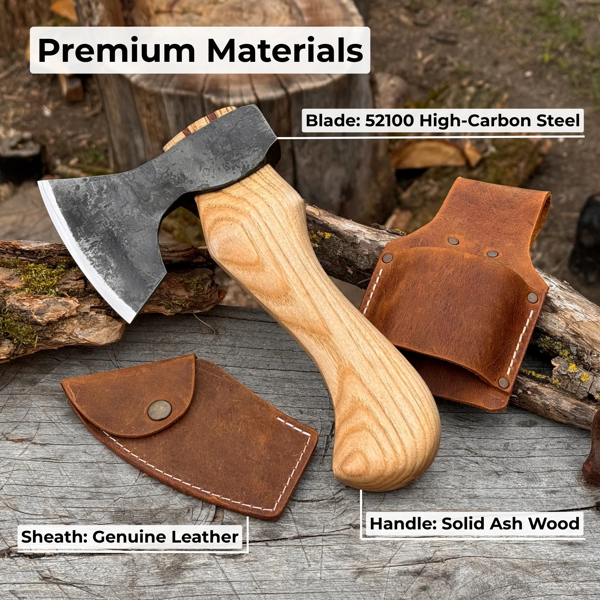 Small Carving Axe with Belt Loop, 0.47 kg (1 lb) - Image 7