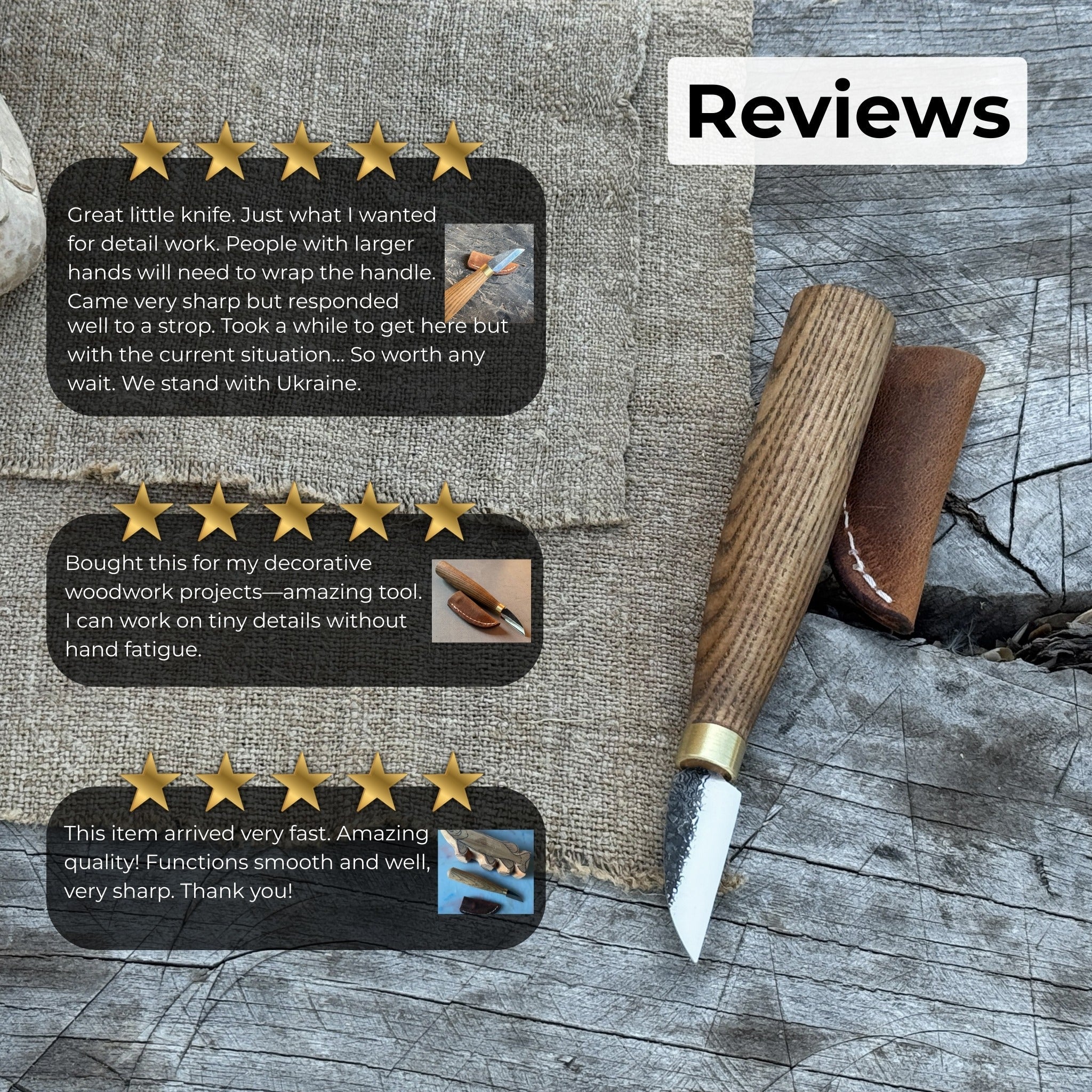Small Chip Carving Knife, 3.5 cm (1.38 inches) - Image 10