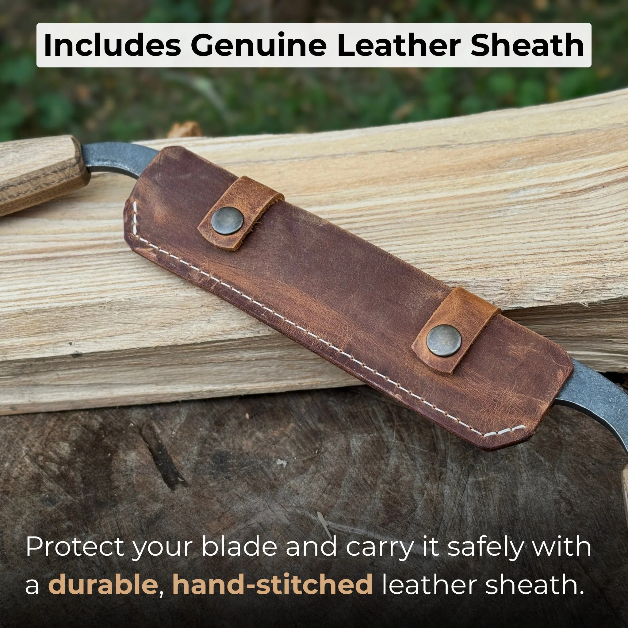 Small Straight Drawknife, 14.5 cm (5.7 inches) Cutting Edge - Image 4