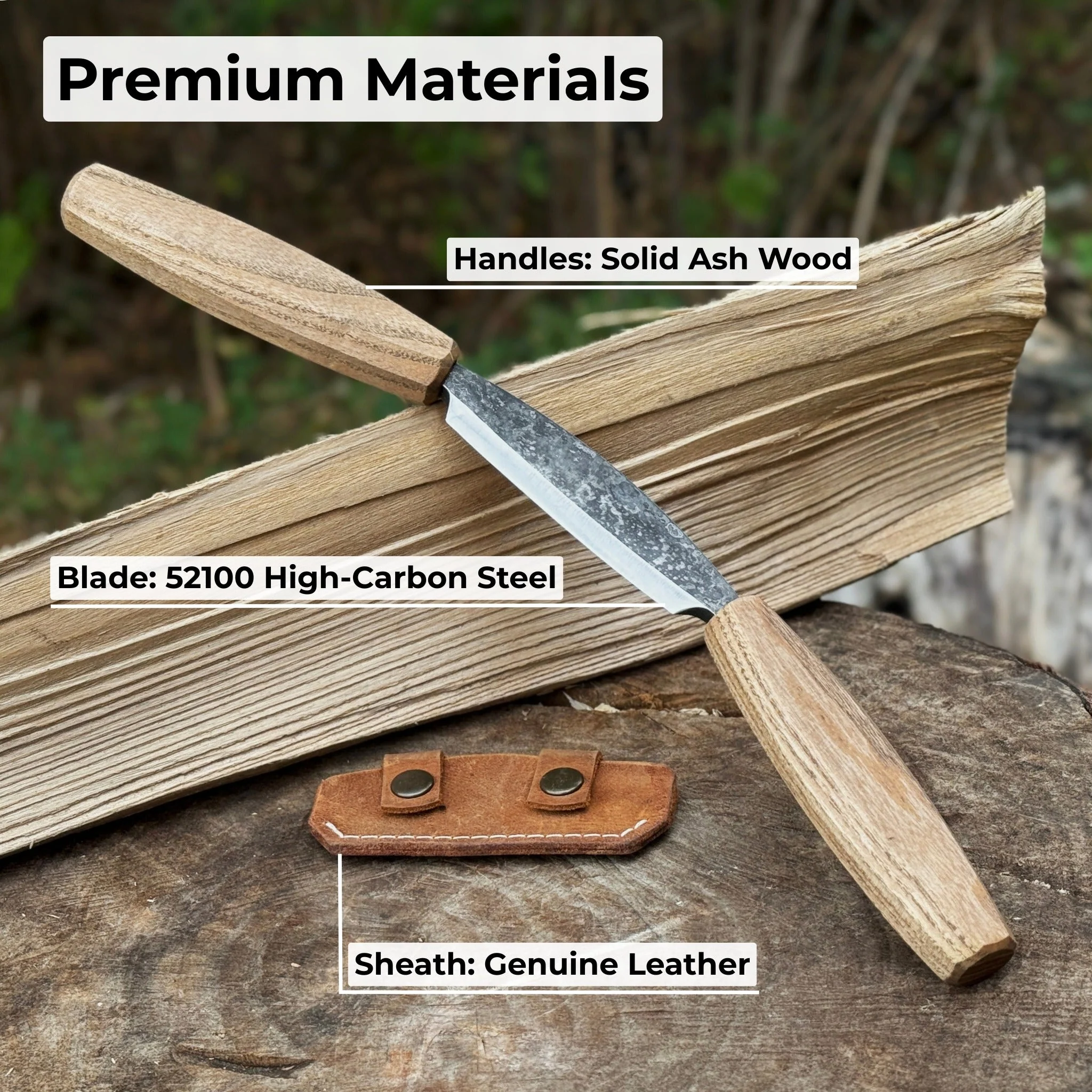 Small Straight Drawknife, 8.5 cm (3.3 inches) Cutting Edge - Image 6