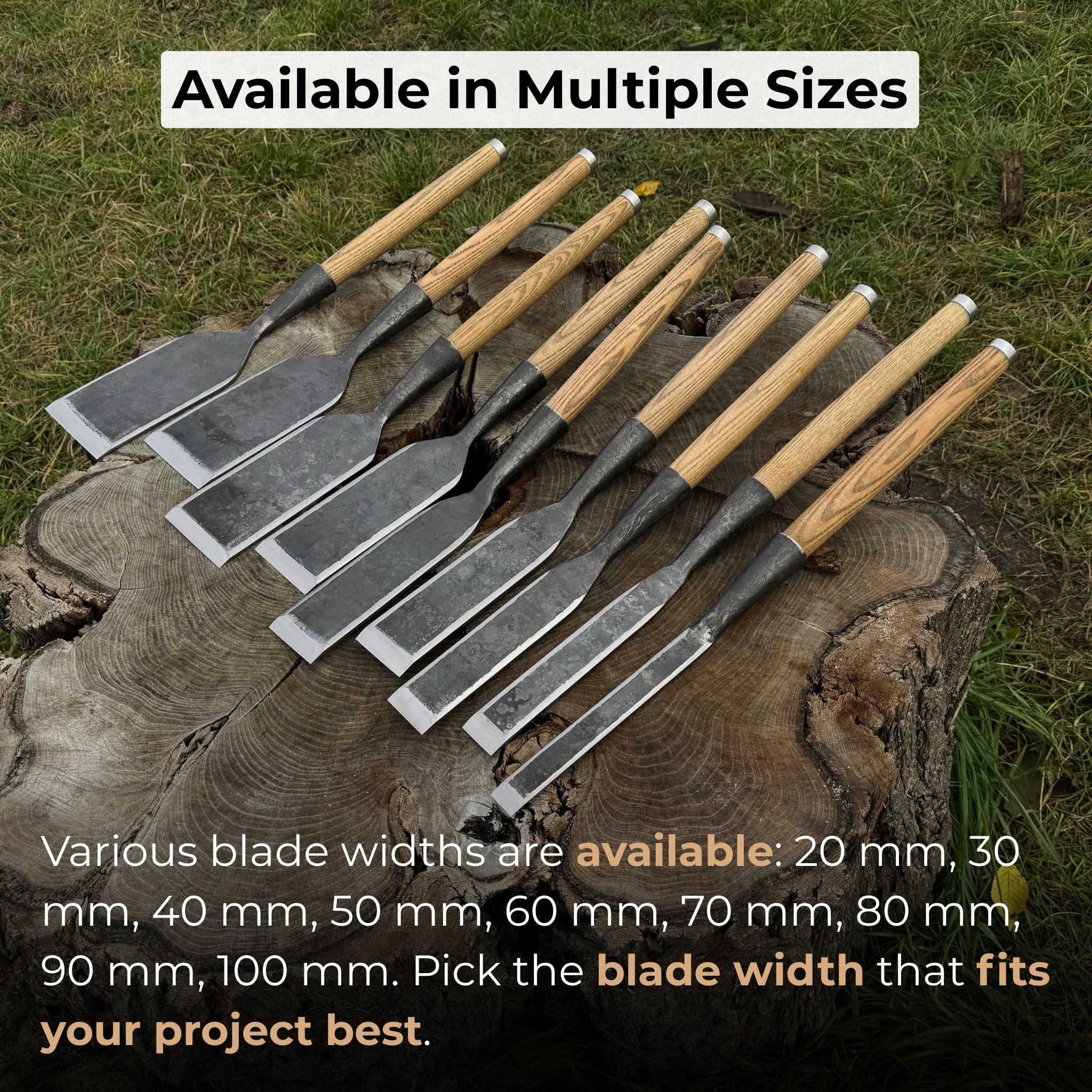 Timber Slick Chisel for Woodworking – 20 to 100 mm (0.8–3.9 Inches) - Image 6