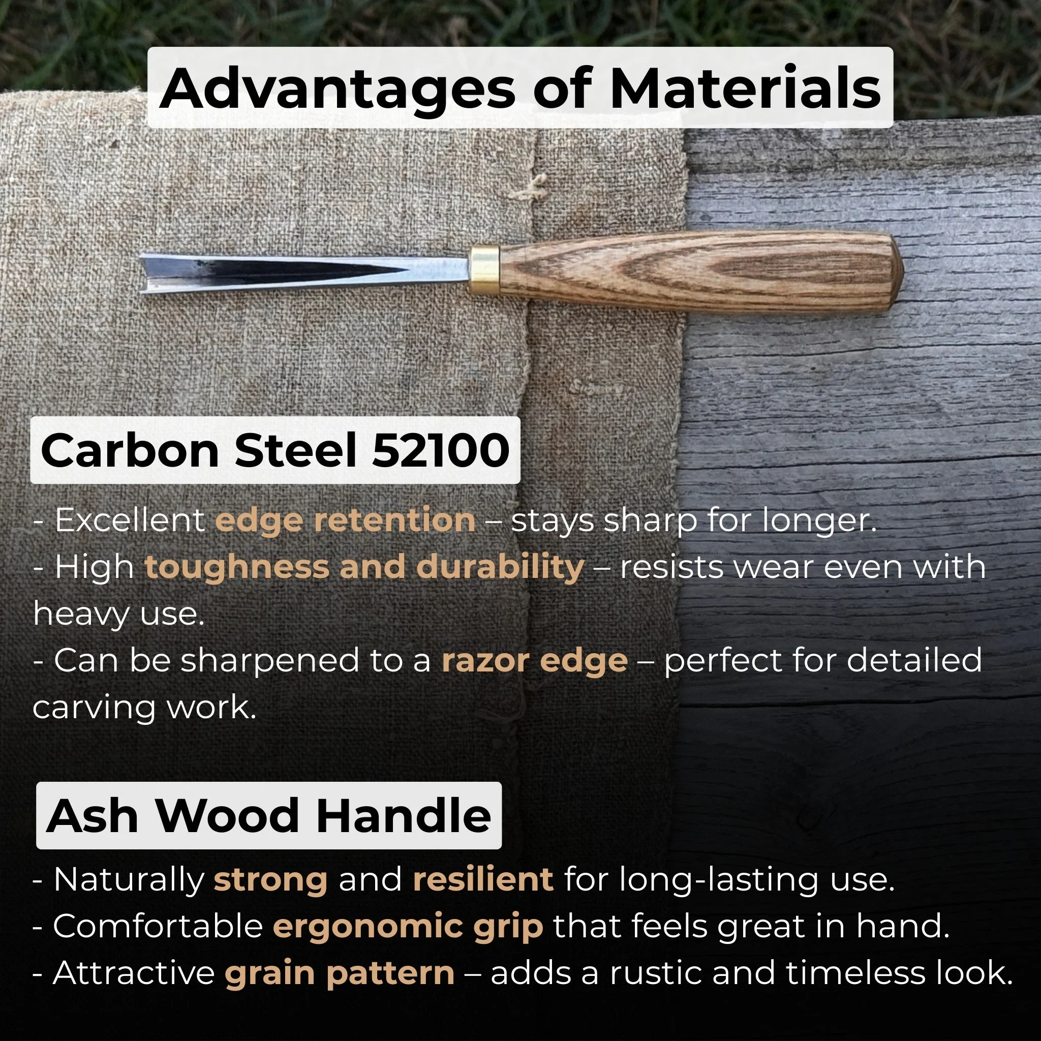 V-Parting Chisel 60 Degree, Blade 8 mm (0.31 inches) - Image 4