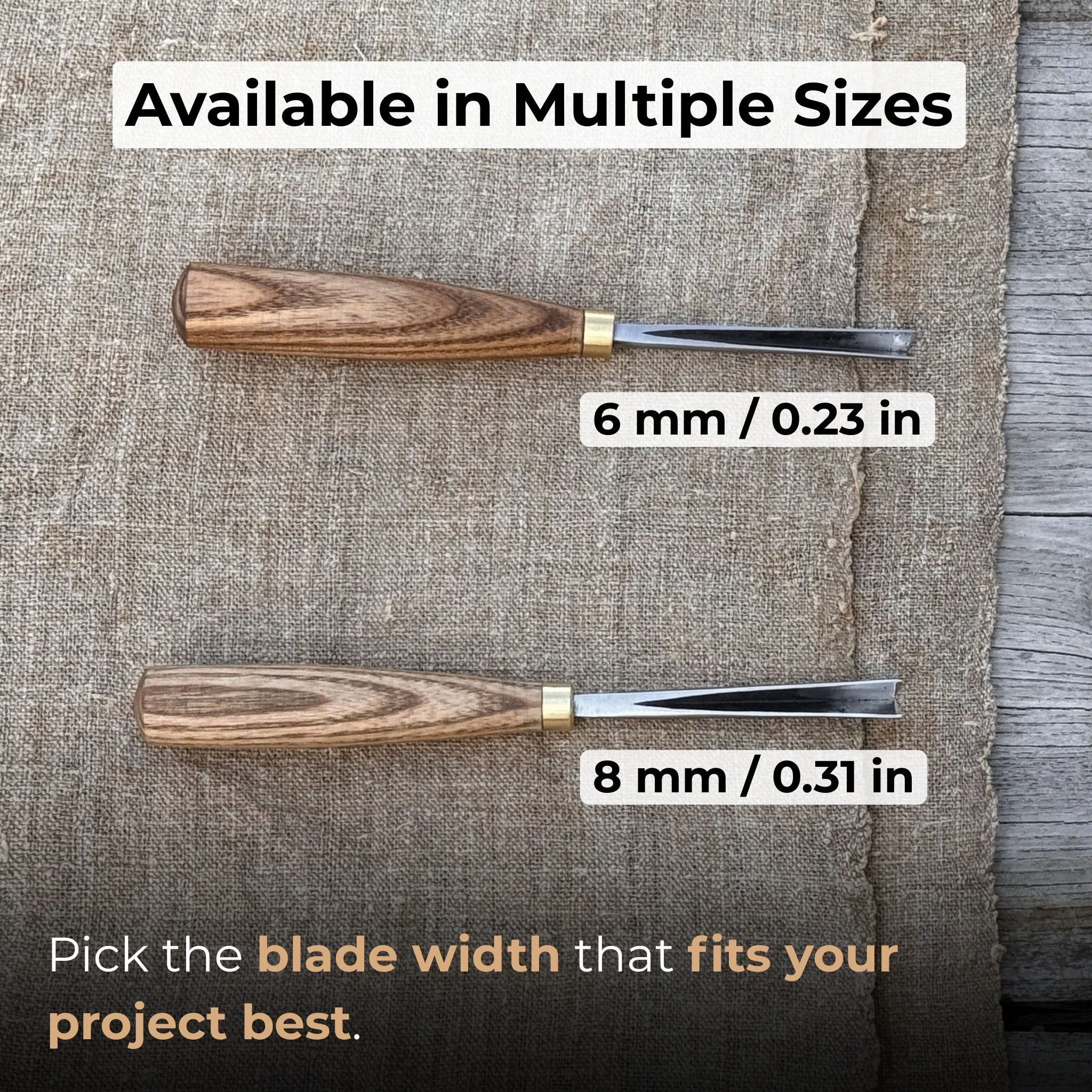 V-Parting Chisel 60 Degree, Blade 8 mm (0.31 inches) - Image 6