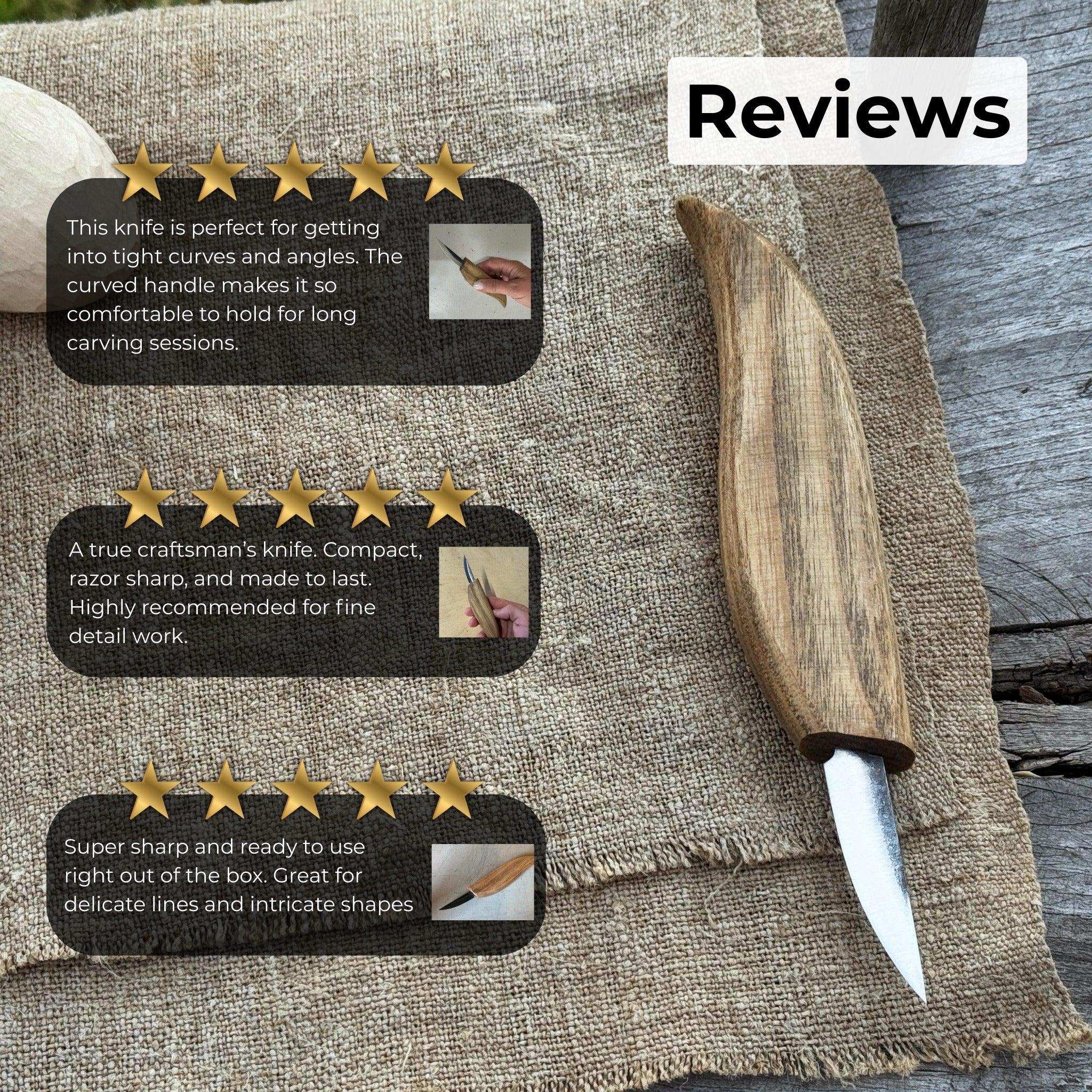 Whittling Knife for Wood Carving, 4.5 cm (1.77 inches) - Image 10
